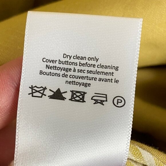 NEW Veronica Beard Double Breasted Linen Blazer Jacket Yellow Boyfriend Size‎ 8 - Picture 10 of 15